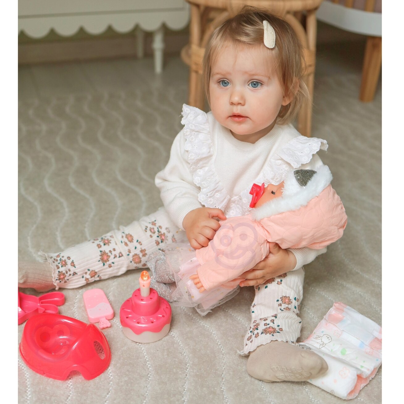 WOOPIE ROYAL Interaktyvi lėlė Mažoji Zosia švenčia gimtadienį 35 cm + priedai 5