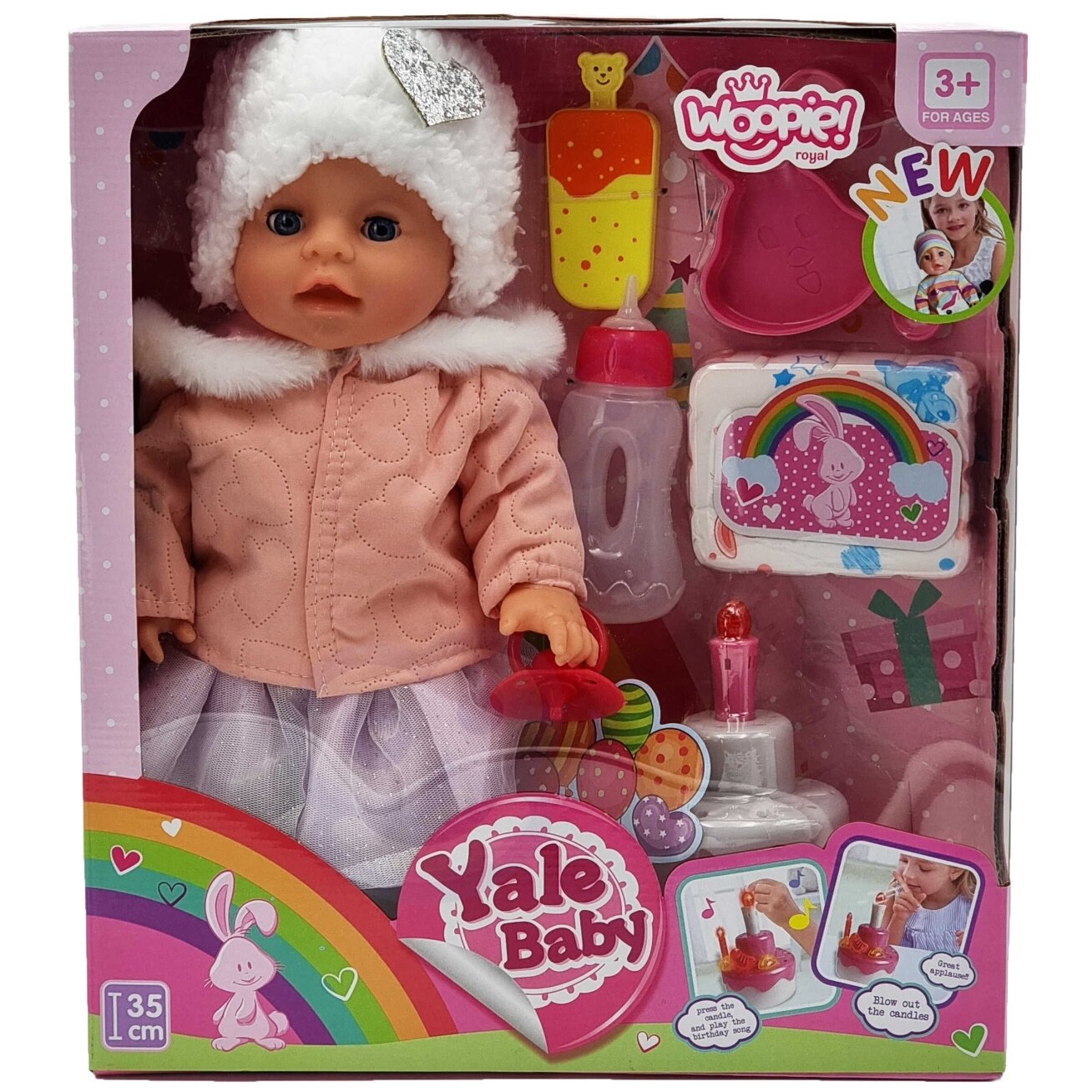 WOOPIE ROYAL Interaktyvi lėlė Mažoji Zosia švenčia gimtadienį 35 cm + priedai