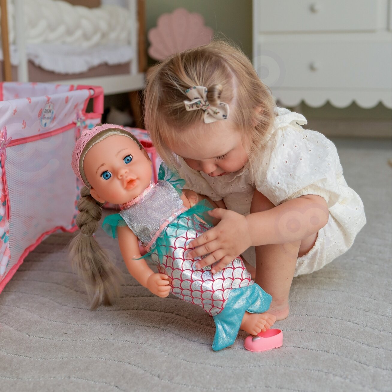 WOOPIE ROYAL kūdikio lėlė 36 cm Undinėlė interaktyvi XXL rinkinys Auklė 18in1 3 WOOPIE ROYAL kūdikio lėlė 36 cm Undinėlė interaktyvi XXL rinkinys Auklė 18in1 3