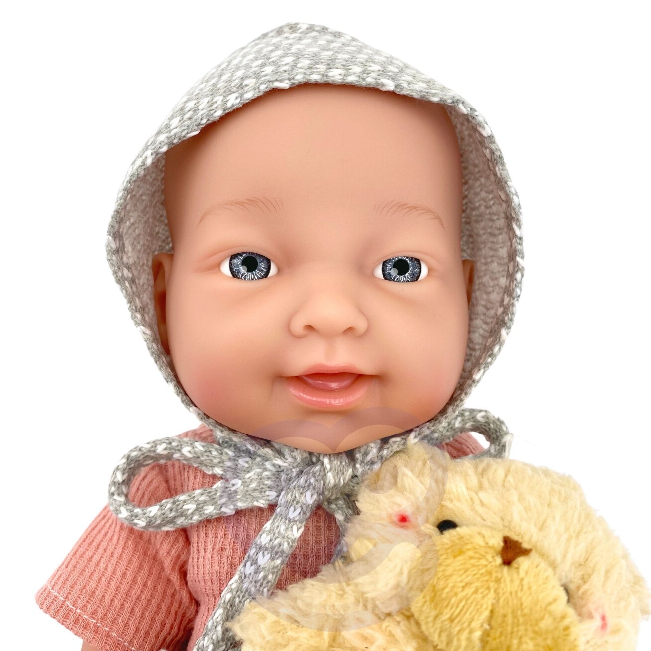 WOOPIE ROYAL kūdikio lėlė 36 cm su drabužėliais ir meškiuku, maitinimo priedai 9