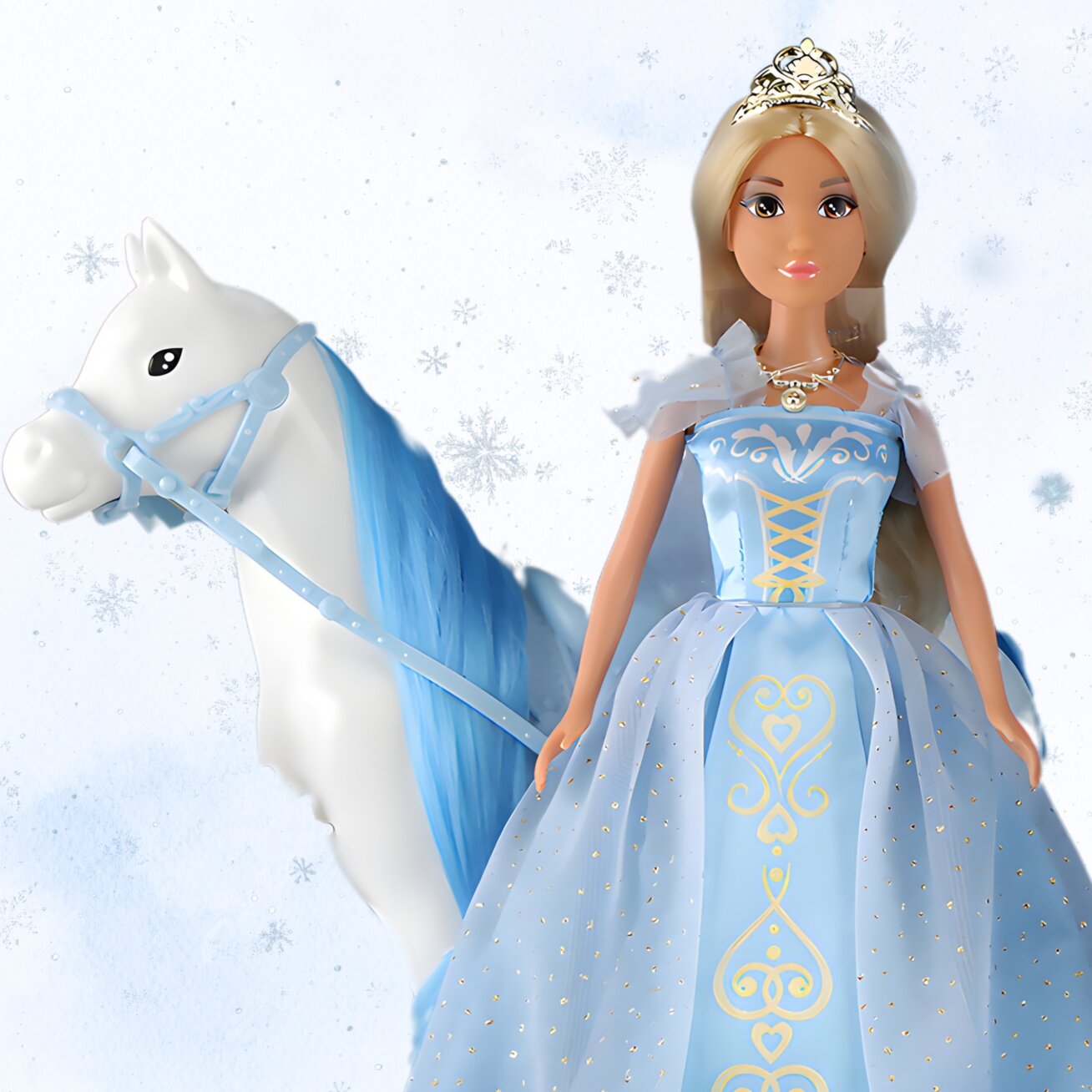 WOOPIE ROYAL Ledo princesės Lily lėlė ir stebuklingas vežimas karieta su priedais 3