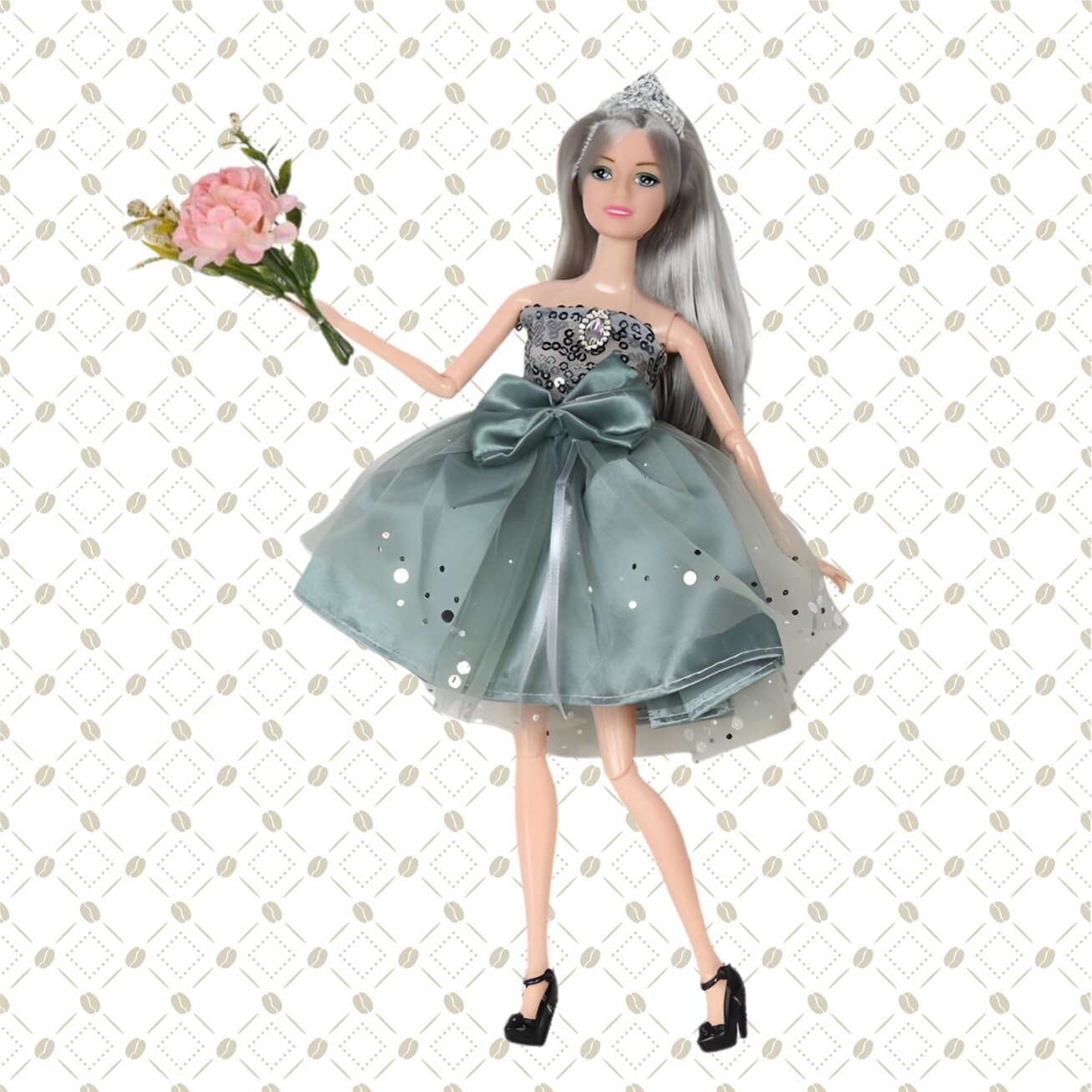 WOOPIE ROYAL Lėlė Emi elegantiškoje tiulinėje suknelėje su kaspinu ir puokšte 5 WOOPIE ROYAL Lėlė Emi elegantiškoje tiulinėje suknelėje su kaspinu ir puokšte 5
