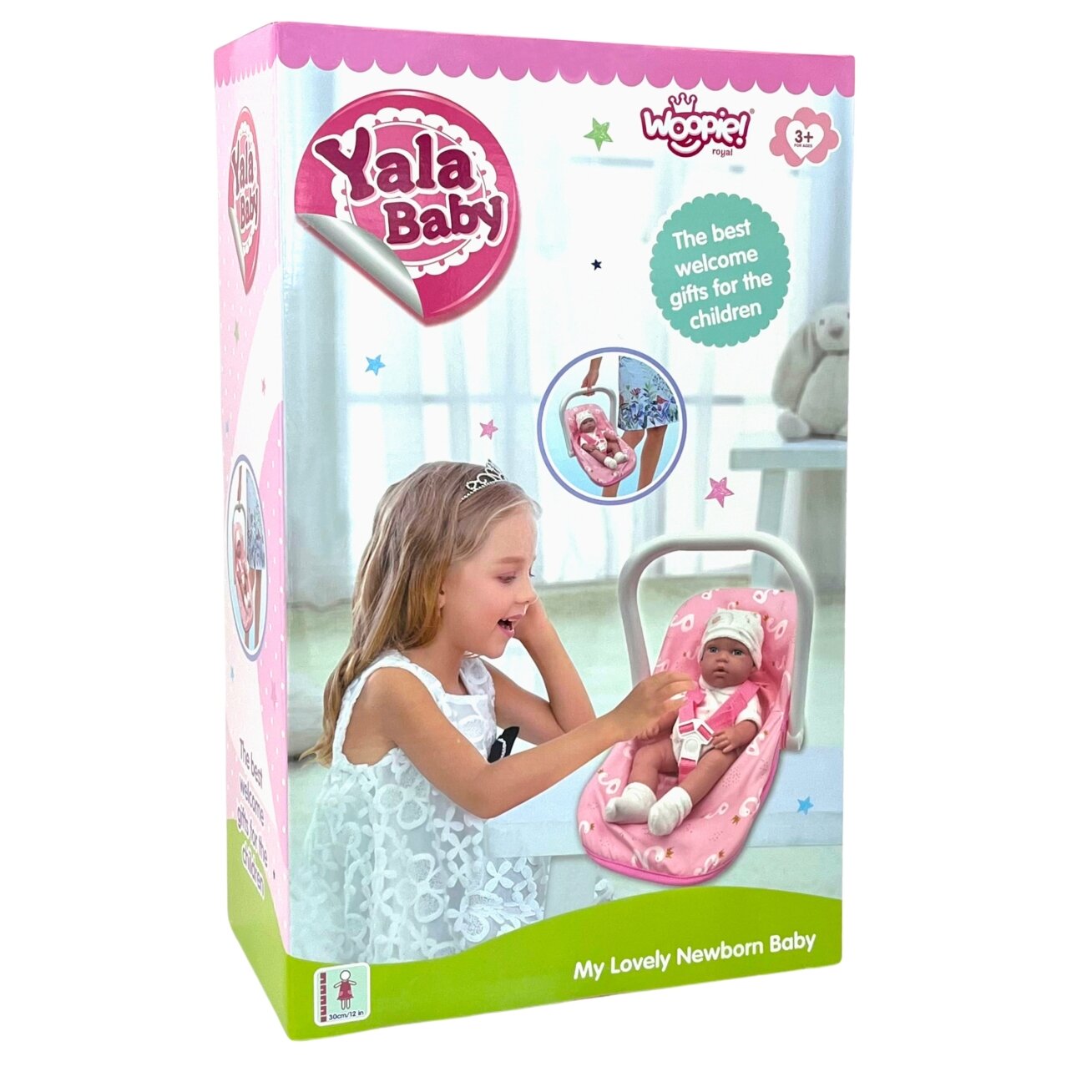 WOOPIE ROYAL rinkinys: kūdikėlio lėlė 30,5 cm + rožinė nešyklė 13 WOOPIE ROYAL rinkinys: kūdikėlio lėlė 30,5 cm + rožinė nešyklė 13