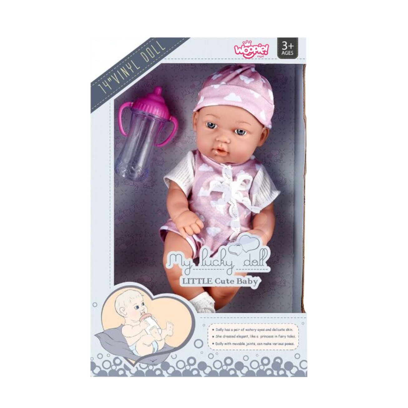 WOOPIE ROYAL Mielas kūdikėlis su drabužėliais 36 cm 13