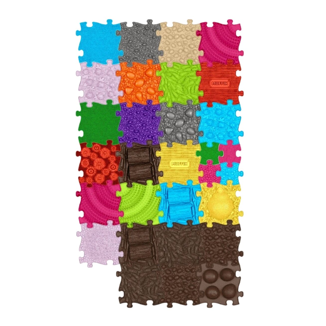 WOOPIE Sensorinis ortopedinis kilimėlis Royal Puzzle 26 vnt. + 4 maži 5
