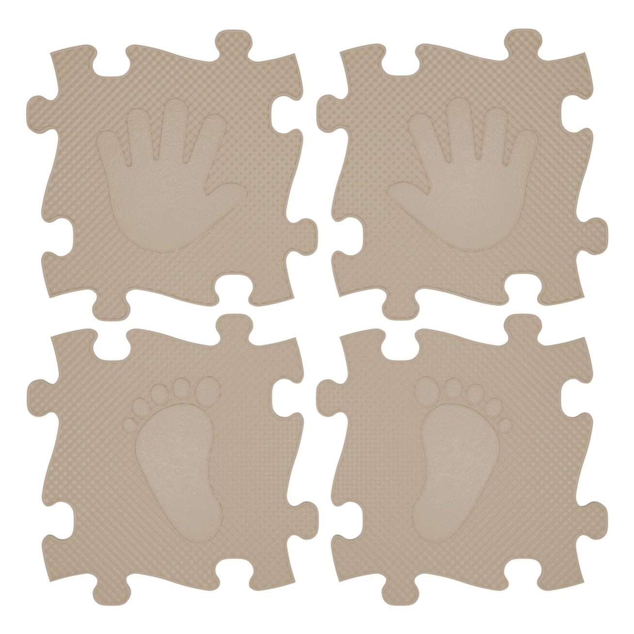 WOOPIE Sensorinis ortopedinis kilimėlis-puzzle Rankos ir kojos 16 vnt. - smėlio spalva 3 WOOPIE Sensorinis ortopedinis kilimėlis-puzzle Rankos ir kojos 16 vnt. - smėlio spalva 3