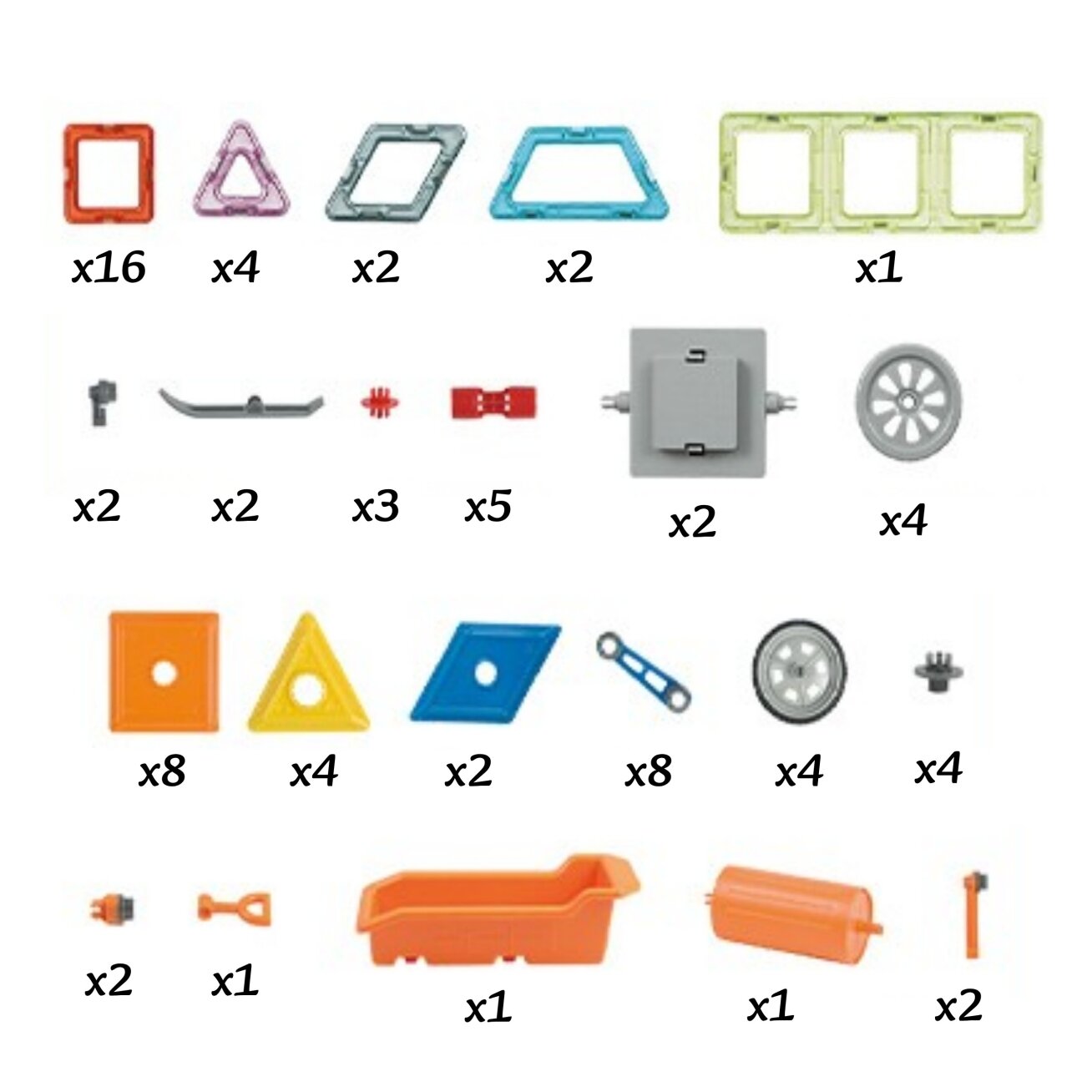 WOOPIE Magnetinės kaladėlės Spalvotos 3D Transporto priemonės STEAM rinkinys 80 el. 4