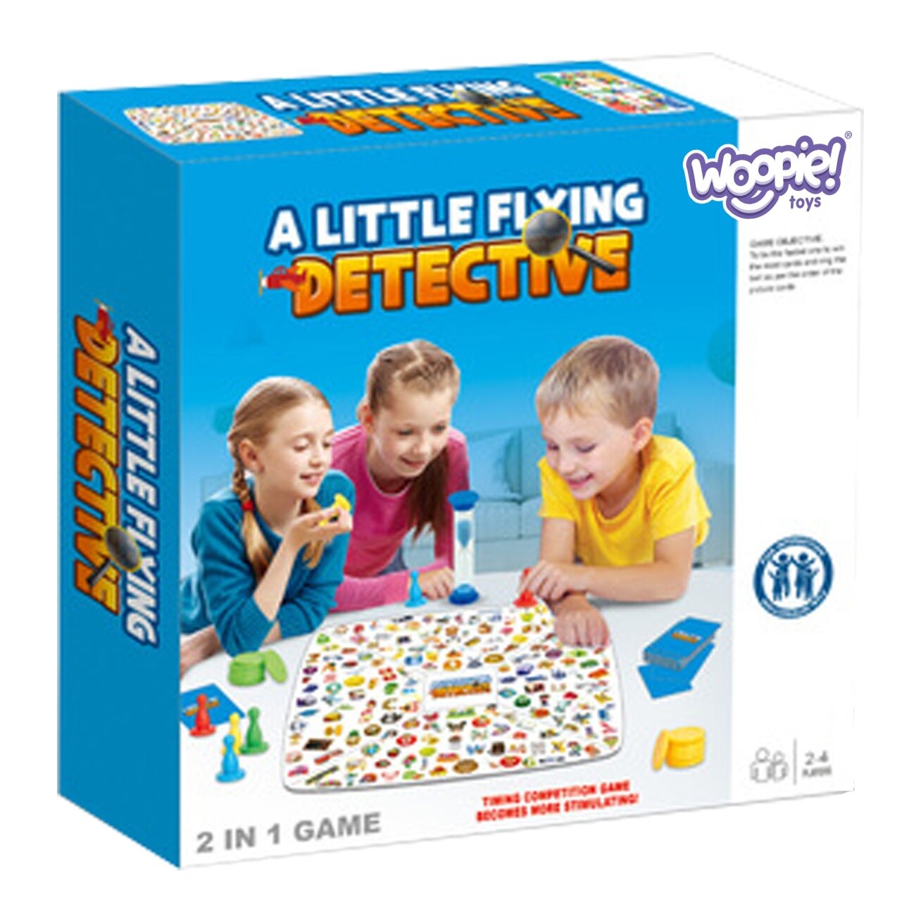 WOOPIE stalo žaidimas 2in1 Mažasis detektyvas + Ludo 11 WOOPIE stalo žaidimas 2in1 Mažasis detektyvas + Ludo 11