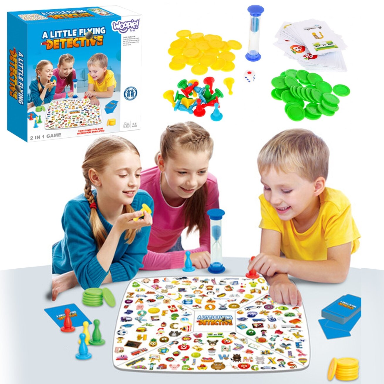 WOOPIE stalo žaidimas 2in1 Mažasis detektyvas + Ludo WOOPIE stalo žaidimas 2in1 Mažasis detektyvas + Ludo