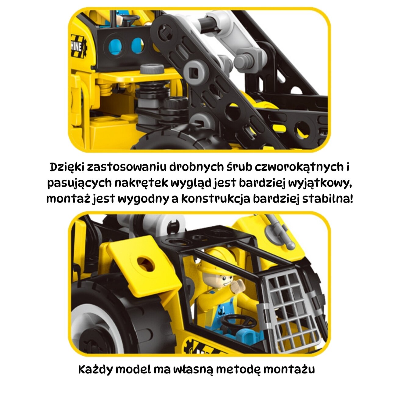 WOOPIE Konstrukcinis rinkinys Statybinės transporto priemonės STEAM 6in1 223 vnt. 4