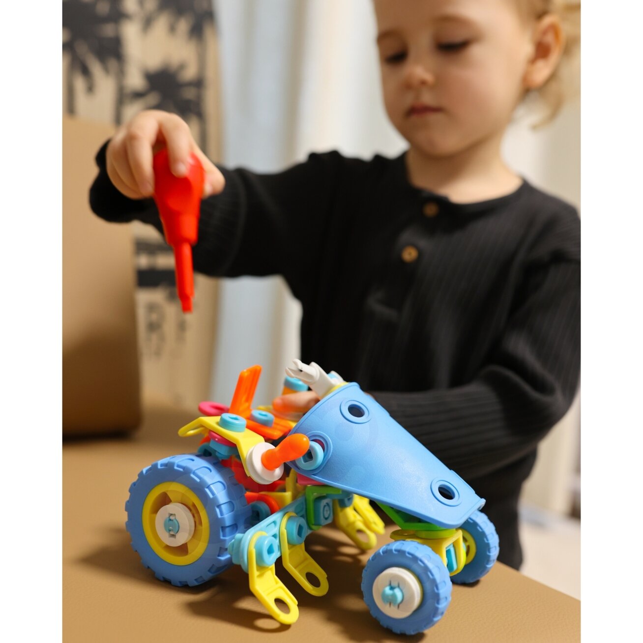 WOOPIE Transporto priemonių rinkinys konstrukcinės kaladėlės 6in1 STEM 3