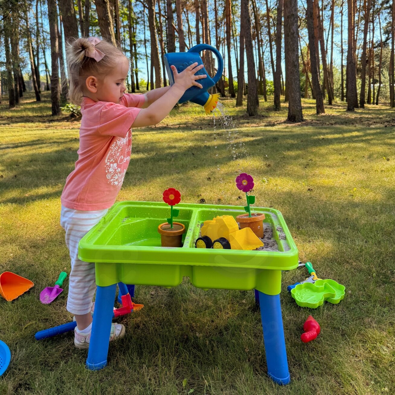 WOOPIE Vandens staliukas 2in1 Smėlio dėžė 13 priedų 2 WOOPIE Vandens staliukas 2in1 Smėlio dėžė 13 priedų 2