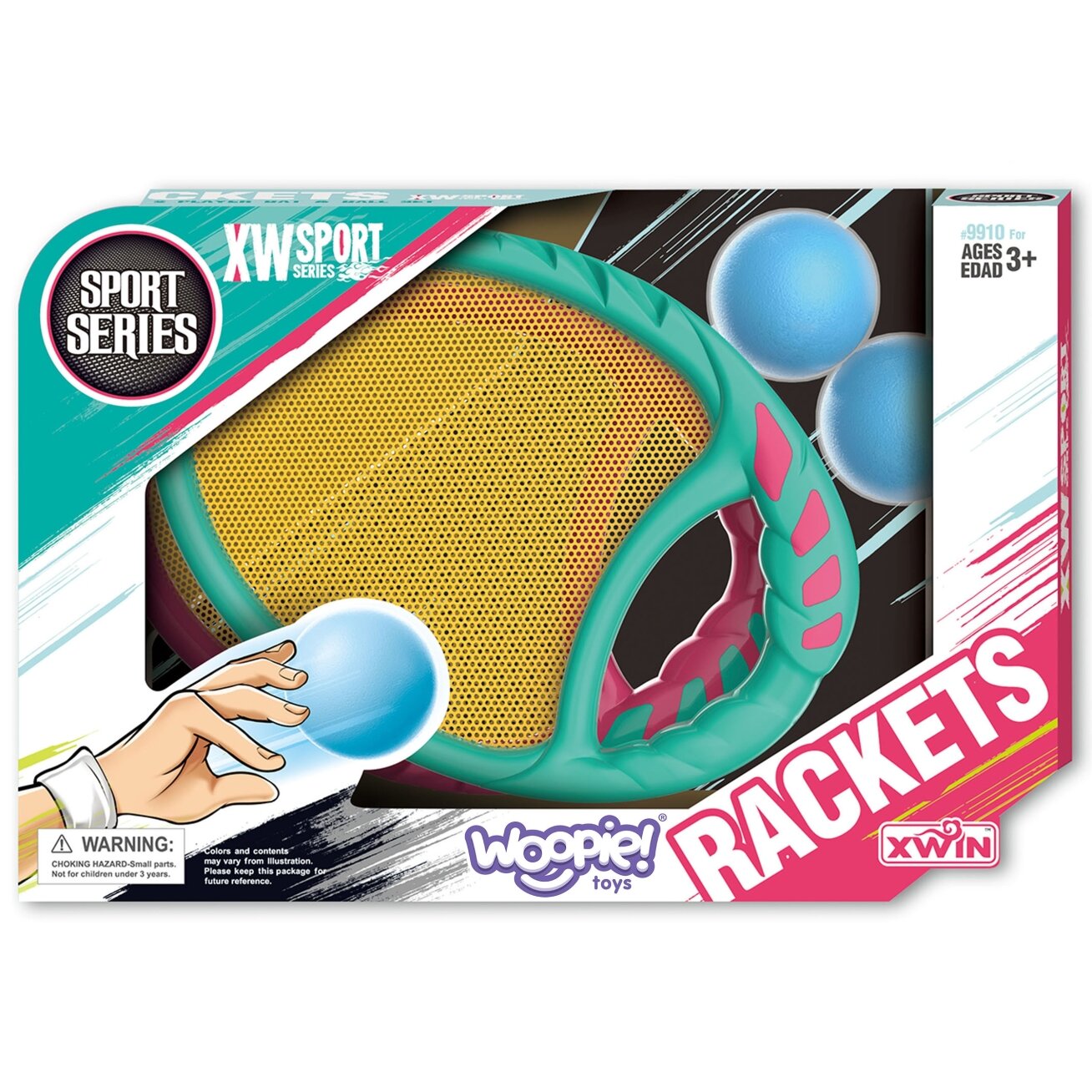 WOOPIE Vikrumo žaidimas CATCH BALL 2 raketės + 2 kamuoliukai 5 WOOPIE Vikrumo žaidimas CATCH BALL 2 raketės + 2 kamuoliukai 5
