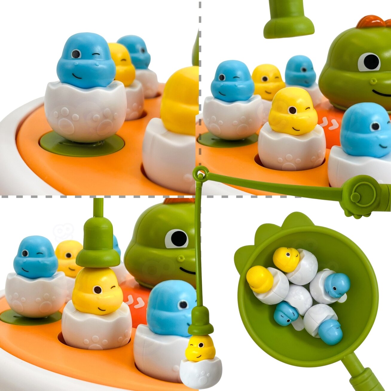 WOOPIE Vikrumo žaidimas Dinozaurų gaudymas 4in1 Katapulta 11 WOOPIE Vikrumo žaidimas Dinozaurų gaudymas 4in1 Katapulta 11