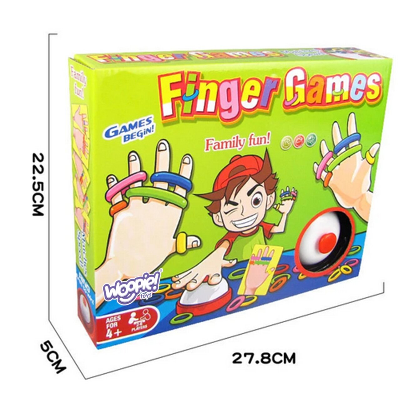 WOOPIE Vikrumo žaidimas FINGER GAMES Spalvotos gumytės 4+ 8 WOOPIE Vikrumo žaidimas FINGER GAMES Spalvotos gumytės 4+ 8