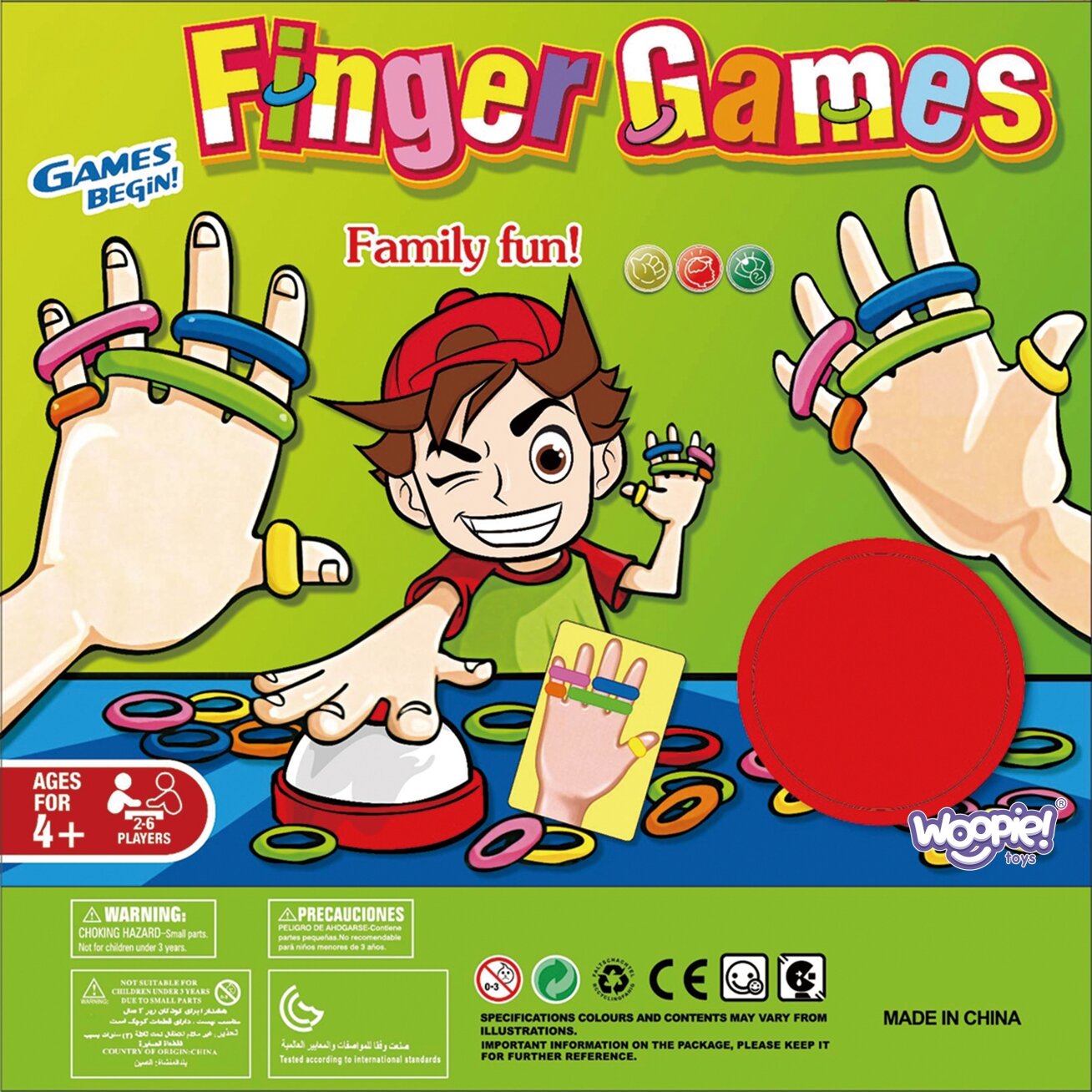 WOOPIE Vikrumo žaidimas FINGER GAMES Spalvotos gumytės 4+ 9 WOOPIE Vikrumo žaidimas FINGER GAMES Spalvotos gumytės 4+ 9