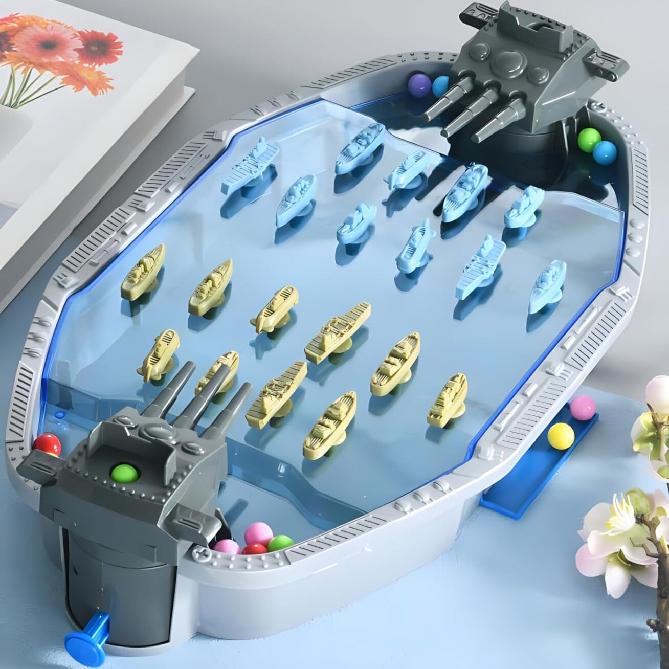 WOOPIE vikrumo žaidimas „Jūrų mūšis“ 3D laivai, kamuoliukų paleidimo įrenginys 2 WOOPIE vikrumo žaidimas „Jūrų mūšis“ 3D laivai, kamuoliukų paleidimo įrenginys 2