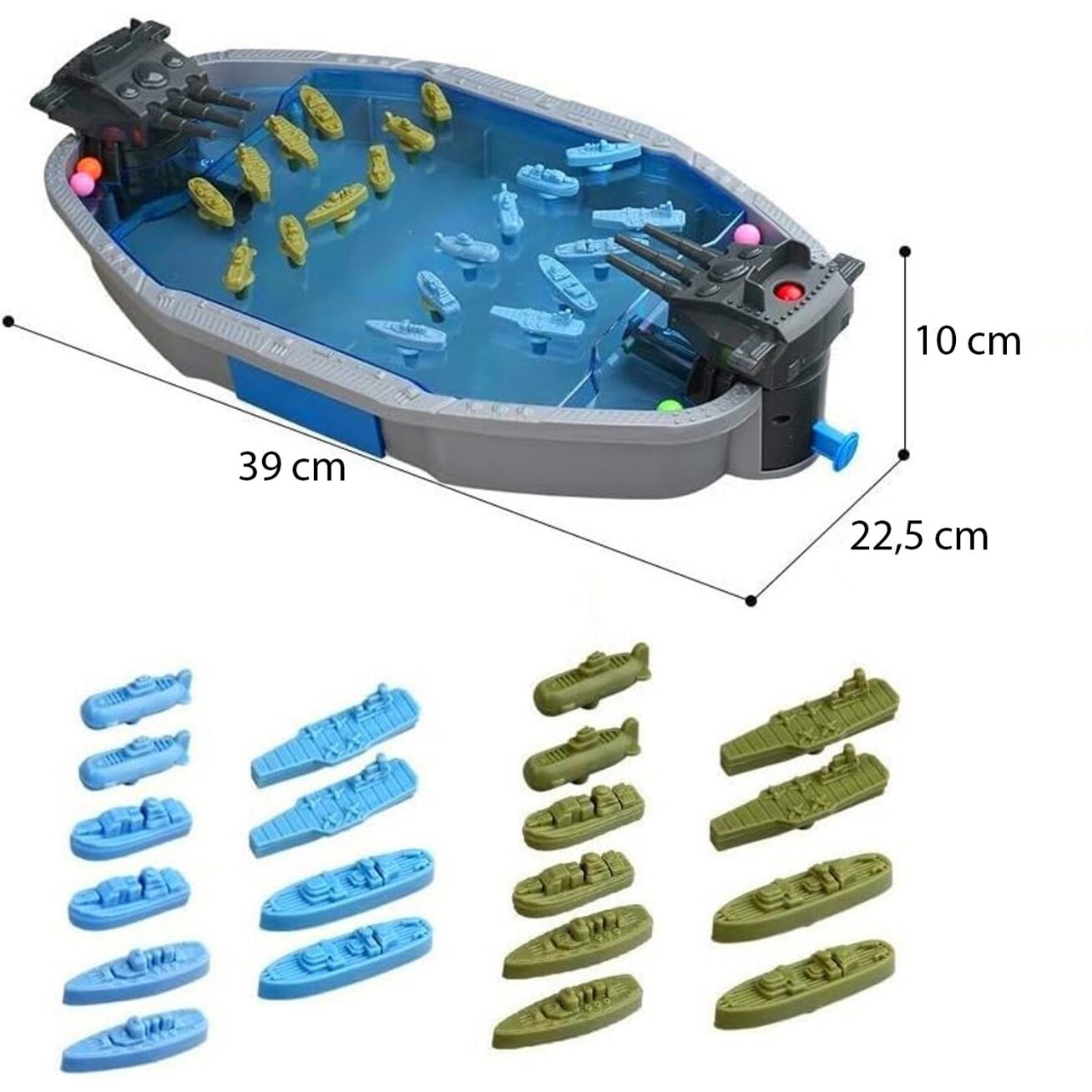WOOPIE vikrumo žaidimas „Jūrų mūšis“ 3D laivai, kamuoliukų paleidimo įrenginys 6