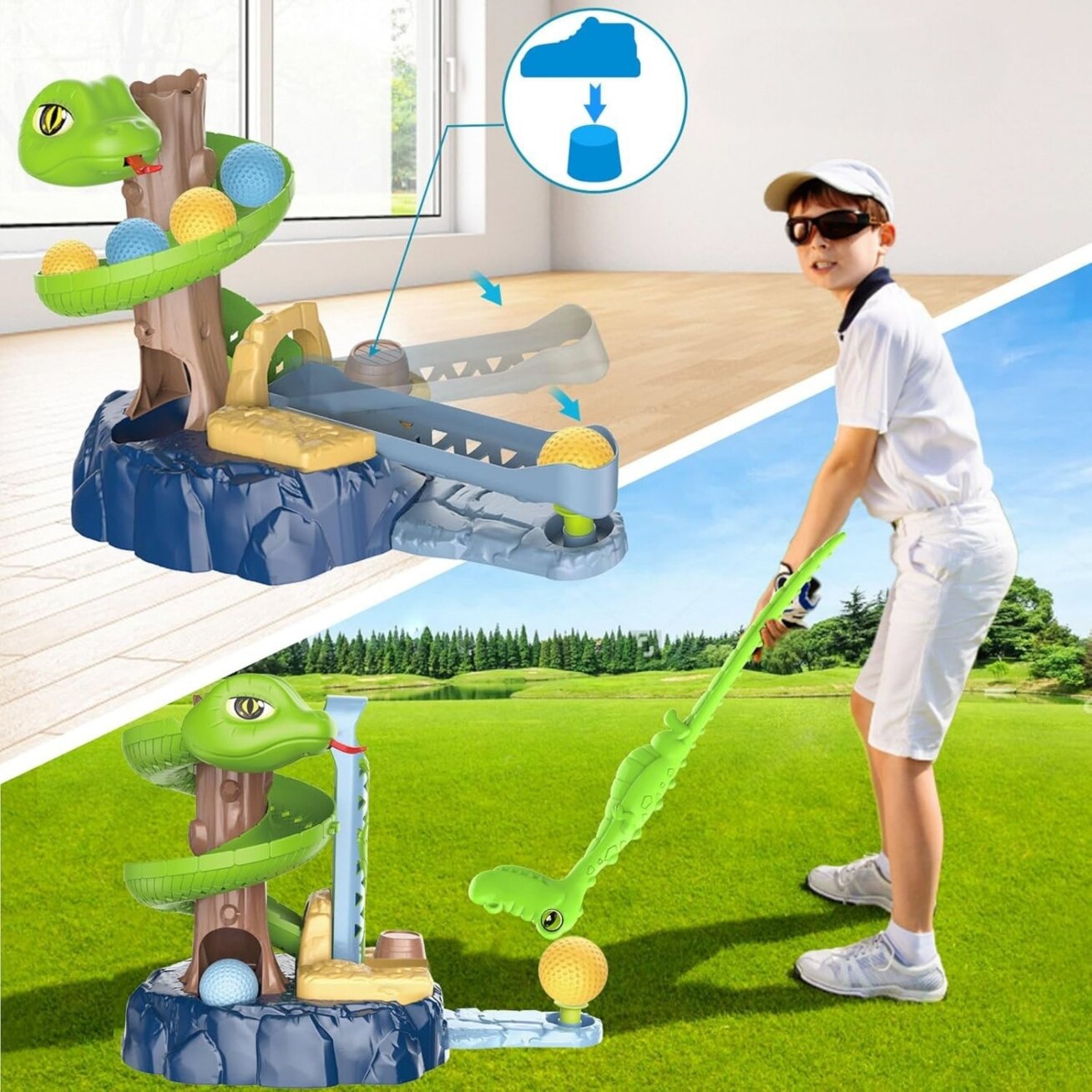 WOOPIE Vikrumo žaidimas Mini Golf SNAKE GOLF 3 WOOPIE Vikrumo žaidimas Mini Golf SNAKE GOLF 3