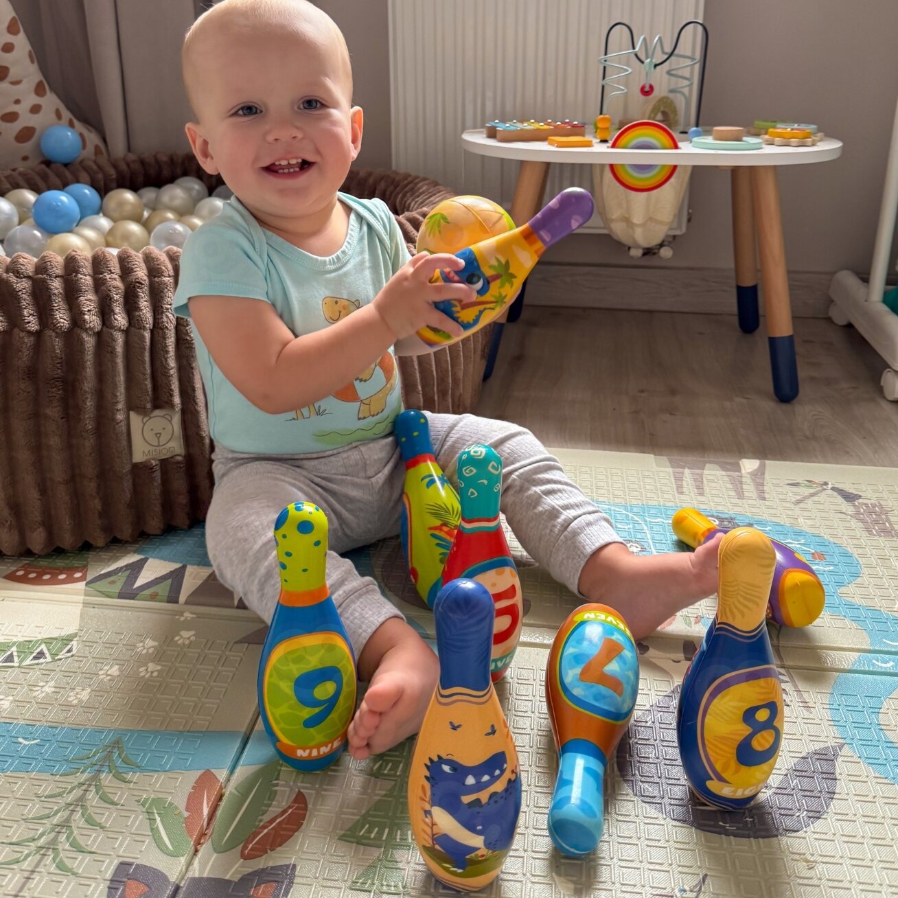 WOOPIE Vikrumo žaidimas Boulingas Minkšti Soft dinozaurai rinkinys 12 vnt. 2 WOOPIE Vikrumo žaidimas Boulingas Minkšti Soft dinozaurai rinkinys 12 vnt. 2