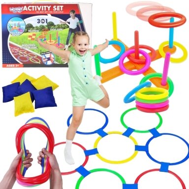 WOOPIE 3-in-1 rinkinys: Serso, klasės žaidimas, Cornhole taikinio mėtymas maišeliais