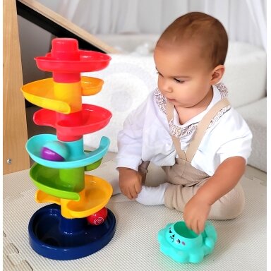 WOOPIE BABY kamuoliukų trasa Kulodrom rinkinys spiralė + 2 kamuoliukai