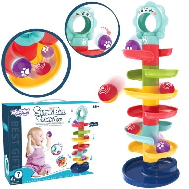 WOOPIE BABY kamuoliukų trasa Kulodrom rinkinys spiralė + 2 kamuoliukai