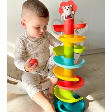 WOOPIE BABY Kamuoliukų trasa Kulodromas Spiralinis rinkinys + 6 kamuoliukai
