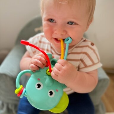 WOOPIE BABY Sensorinis kramtukas Drambliukas Montessori 4in1