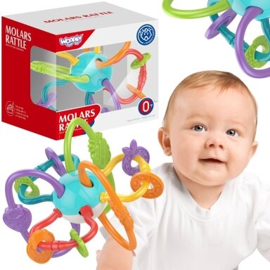 WOOPIE BABY sensorinis žaislas barškutis kramtukas 2in1