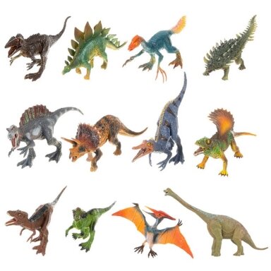 WOOPIE Didelis rinkinys Dinozaurų figūrėlės XXL + kilimėlis „Priešistorinis pasaulis“