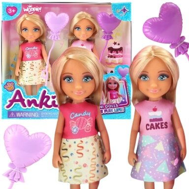 Woopie dviejų lėlyčių gimtadienio rinkinys – Candy ir Cakes