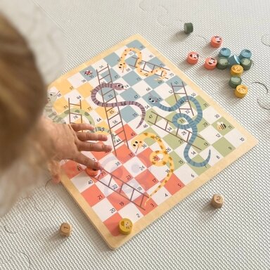 WOOPIE GREEN Loginiai stalo žaidimai 2in1 Ludo (kinų šaškės) + Gyvatės ir kopėčios