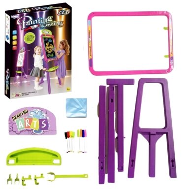 WOOPIE 3in1 magnetinė sausai valoma lenta su piešimu šviesa