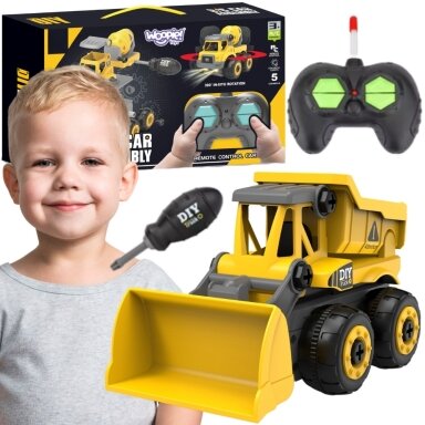 WOOPIE Nuotoliniu būdu valdomas statybinis automobiliukas DIY
