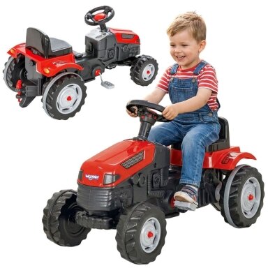 WOOPIE Pedalinis traktorius Farmer GoTrac, tylus traktorius su tyliais ratais