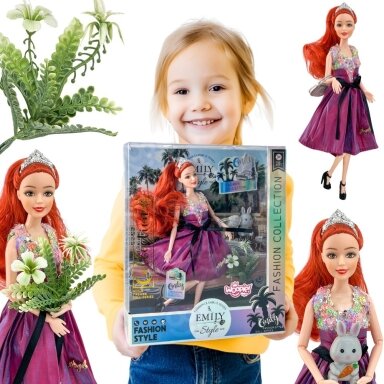WOOPIE ROYAL lėlė Emi Style Fashion 32 cm – stilinga princesė rožinėje suknelėje + priedai