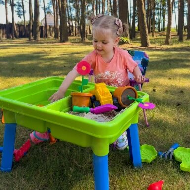 WOOPIE Vandens staliukas 2in1 Smėlio dėžė 13 priedų