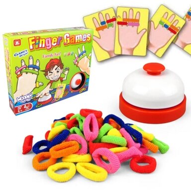 WOOPIE Vikrumo žaidimas FINGER GAMES Spalvotos gumytės 4+
