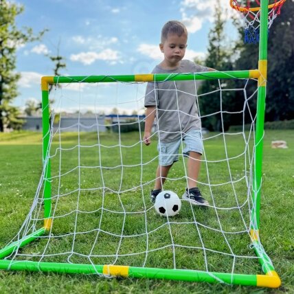 WOOPIE 2in1 rinkinys Krepšinis Futbolo vartai + kamuoliai 2