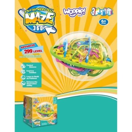 WOOPIE 3D 360 rutulinis labirintas – loginis ir vikrumo žaidimas 3 WOOPIE 3D 360 rutulinis labirintas – loginis ir vikrumo žaidimas 3