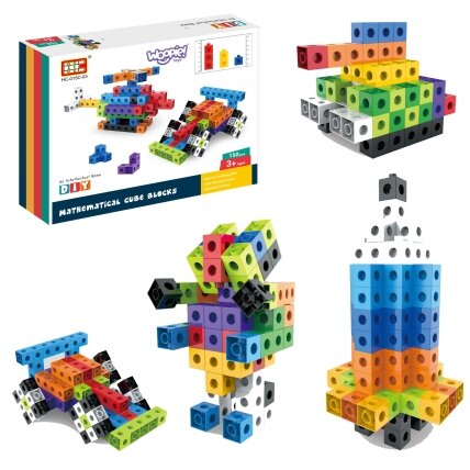 WOOPIE 3D konstrukcinės kaladėlės Šešiakampiai 150 vnt.