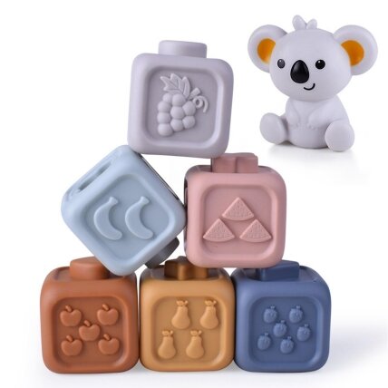 WOOPIE BABY Edukacinis rinkinys Piramidė Sensorinės kaladėlės 2in1 Kramtukas Skaičiai 6 WOOPIE BABY Edukacinis rinkinys Piramidė Sensorinės kaladėlės 2in1 Kramtukas Skaičiai 6