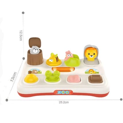 WOOPIE BABY Edukacinis žaislas Iššokantys gyvūnėliai ZOO Pop Up 5 WOOPIE BABY Edukacinis žaislas Iššokantys gyvūnėliai ZOO Pop Up 5