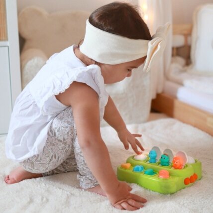 WOOPIE BABY edukacinis žaislas „Iššokantys dinozaurai“ POP-UP 1