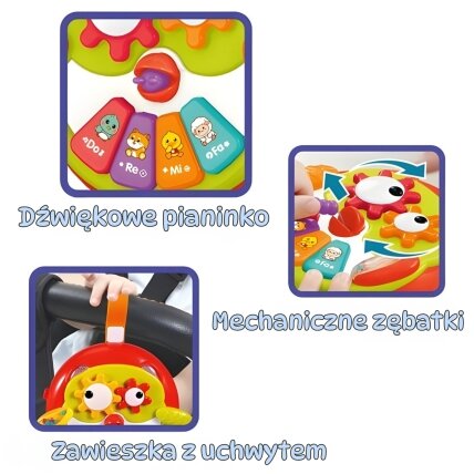 WOOPIE BABY Interaktyvus žaislas pelėdžiukas pianinukas su čežančia uodega 3