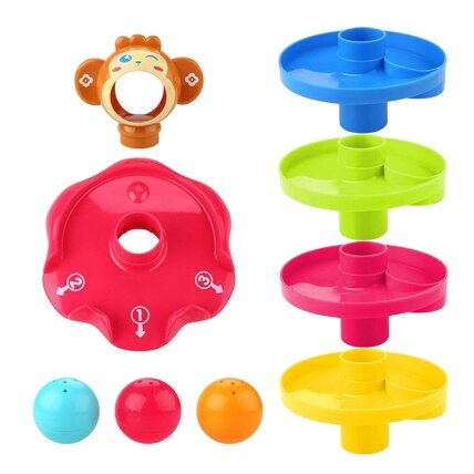 WOOPIE BABY Kamuoliukų trasa Kulodrom Rinkinys Spiralė + 3 kamuoliukai 6