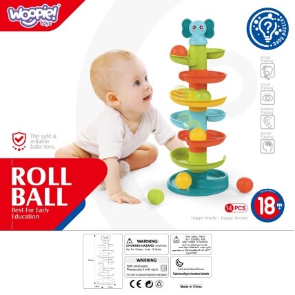 WOOPIE BABY kamuoliukų trasa (kulodromas) spiralės rinkinys + 3 kamuoliukai 5 WOOPIE BABY kamuoliukų trasa (kulodromas) spiralės rinkinys + 3 kamuoliukai 5