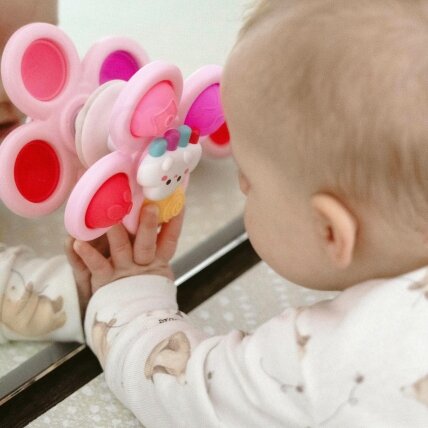 WOOPIE BABY Kosminis Spinner Pop-it sensorinis žaislas, keičiami 3 vnt., rožinis. 3 WOOPIE BABY Kosminis Spinner Pop-it sensorinis žaislas, keičiami 3 vnt., rožinis. 3