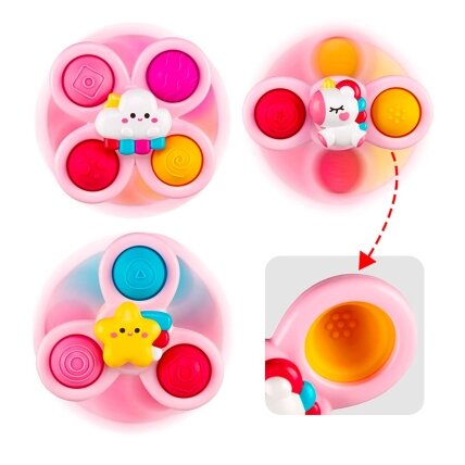 WOOPIE BABY Kosminis Spinner Pop-it sensorinis žaislas, keičiami 3 vnt., rožinis. 5 WOOPIE BABY Kosminis Spinner Pop-it sensorinis žaislas, keičiami 3 vnt., rožinis. 5